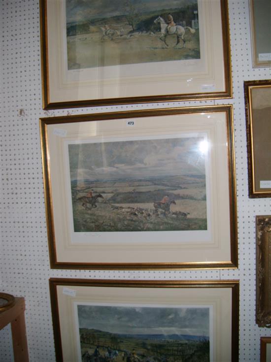 3 Lionnel Edwards hunting prints